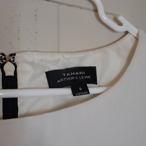 Tahari Arthur S. Levine Dress Women Size 8 Sleeveless Colorblock Career Elegant - Picture 5 of 11